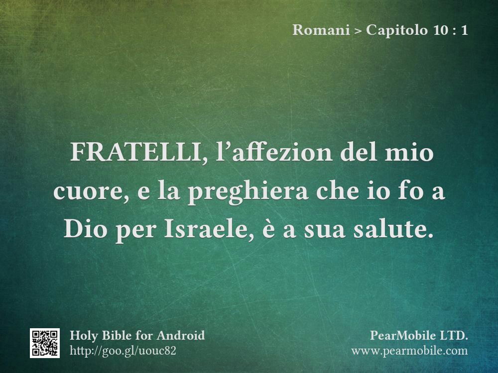 Romani, Capitolo 10:1